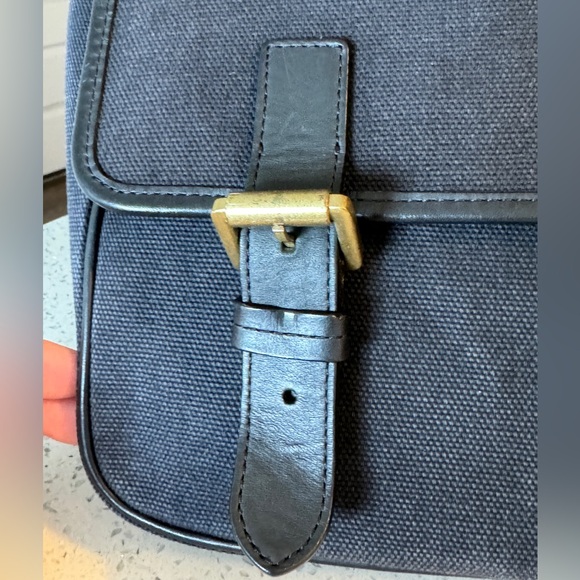 MULBERRY Messenger Satchel Document Shoulder Bag Gray Canvas - Picture 4 of 16